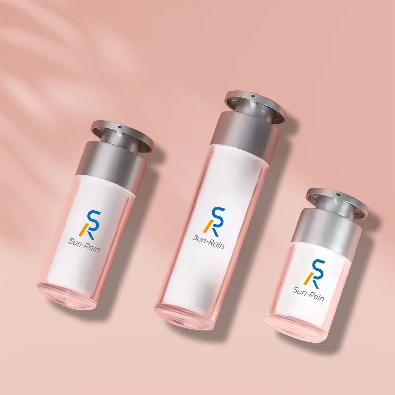Replaceable refillable Airless Pump Bottle 15ml 30ml 50ml Lotion Cream Serum Airless Pump Bottle Spray Bottle for Cosmetic