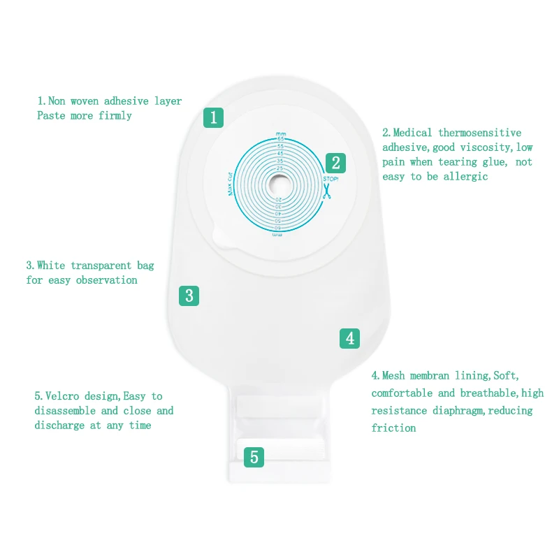 Celecare Stoma Bag Ostomy Disposable Colostomy Bags one piece system colostomy pouch