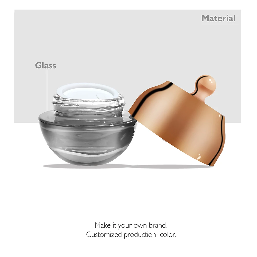 100 ml luxury glass jars packaging for cosmetics
