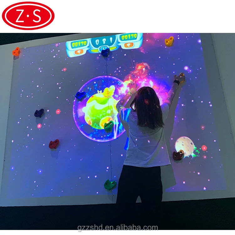 
Interesting keep fit game machine augmented reality climbing wall interactive rock climbing 
