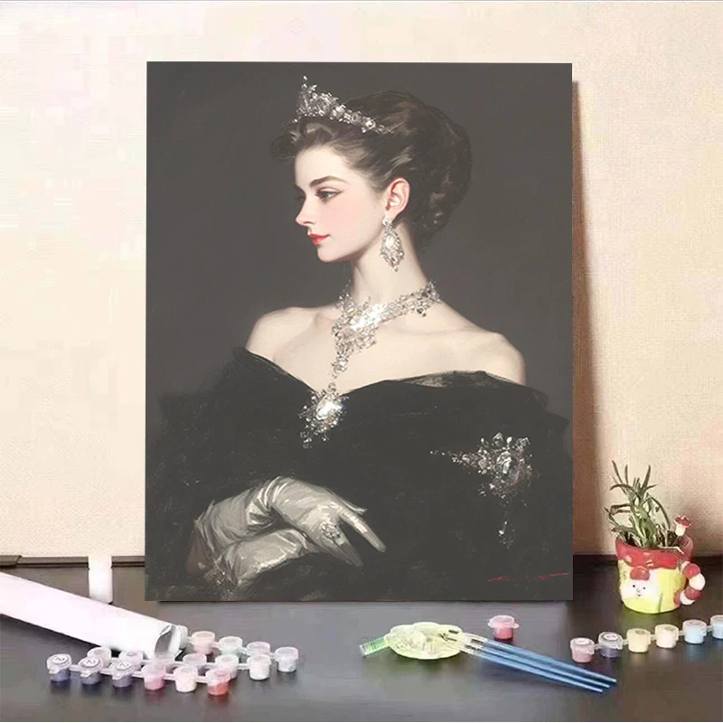 Factory Direct Selling 2024 Fashion  Decoration Diy Painting By Numbers On Canvas No Frame For Beginner