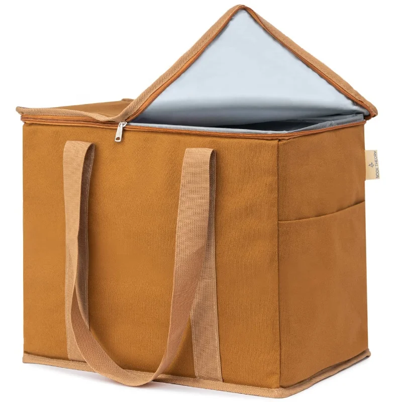 Manufacturers Custom Large Reusable Foldable Waterproof Beach Picnic Frozen Food Thermal Grocery Shopping Insulated Cooler Bag