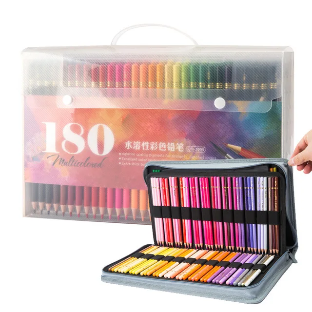 Painting Stationery  180 Unique Colors Custom Wooden Water Kids Colouring Colour Pencil