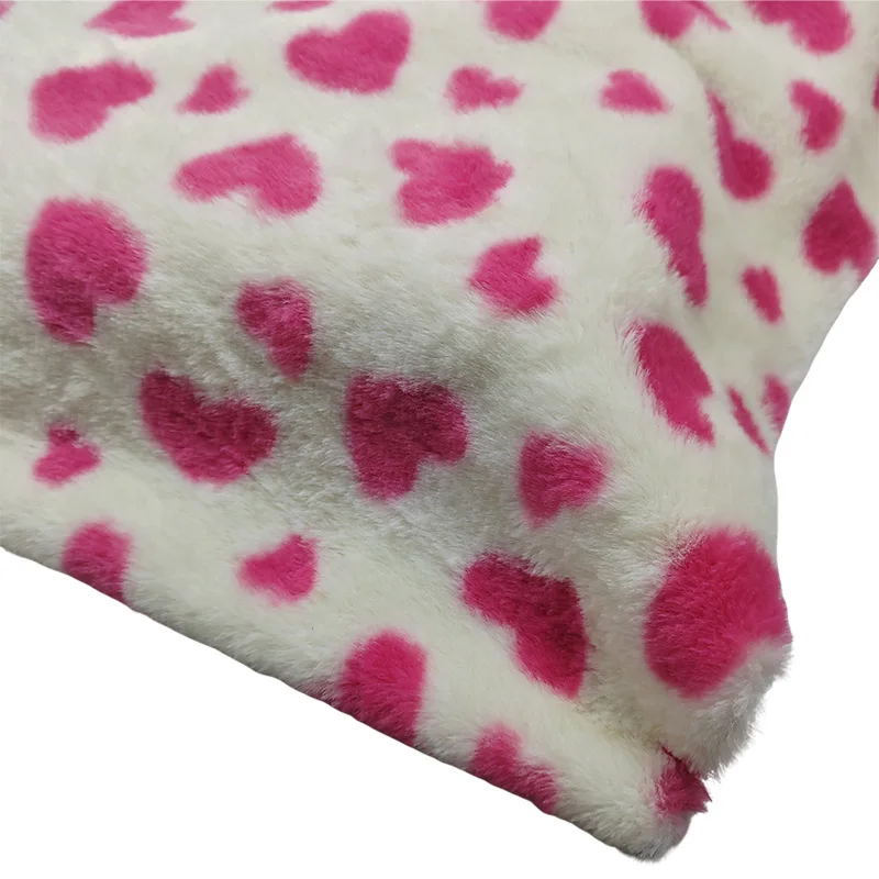 Yuyuang новинка длина 1 см волосатый имитация кроличьего меха роза сердце печать шитье аксессуары для одежды ковер ткань из искусственного