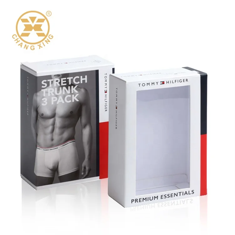Customized logo packaging box corrugated cardboard mailer box fully recycled mens underwear packaging box