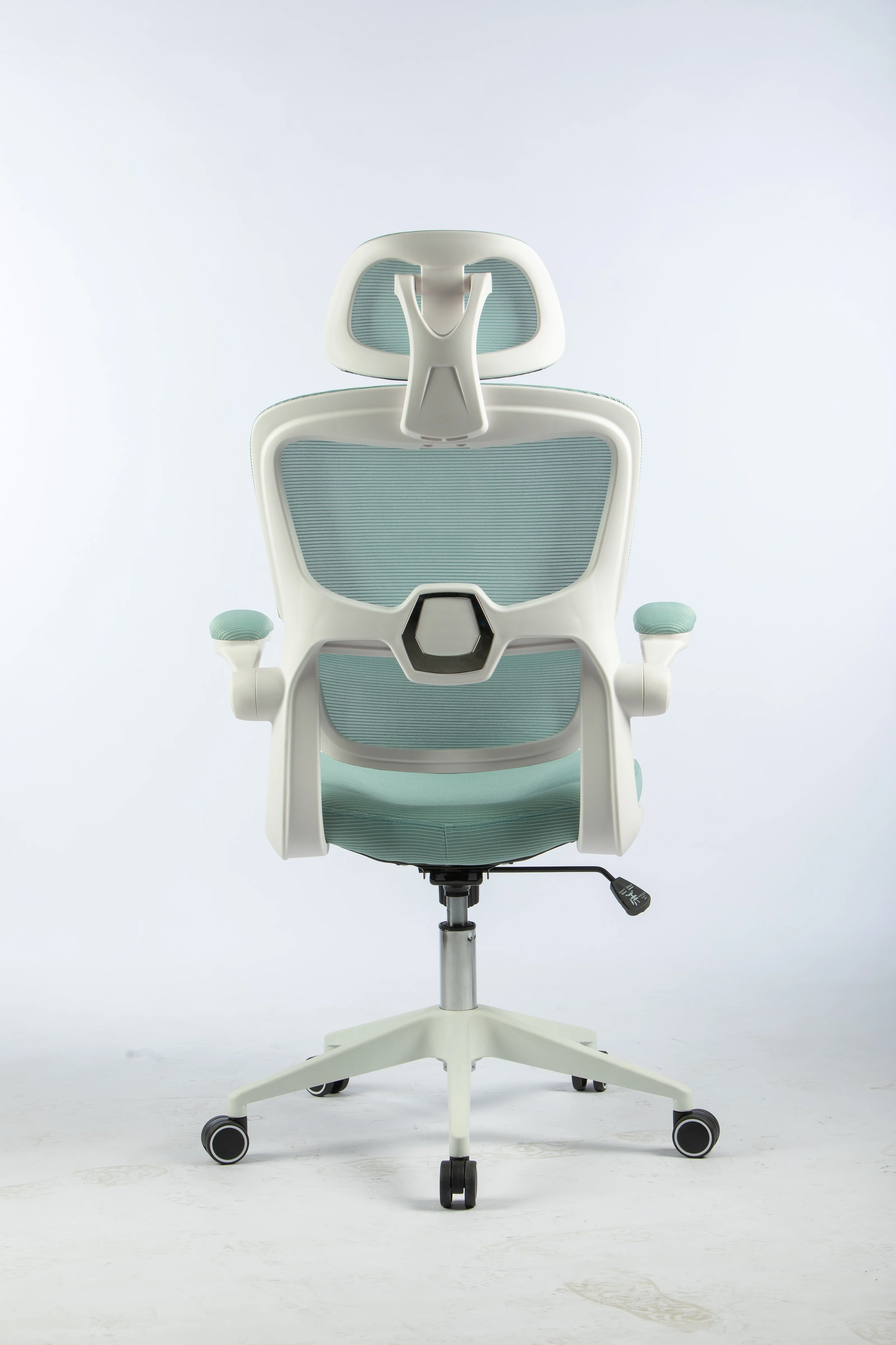 cheap flip-up armrest mesh back chair white frame computer desk chair for kids green mesh chair for office