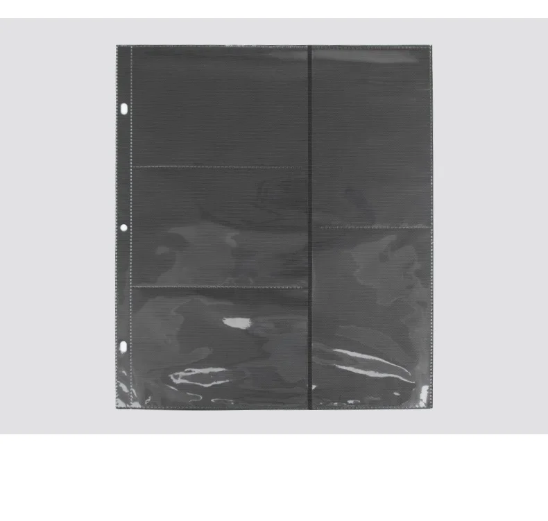 Premium 5 Pocket Photo Album Refill Pages Clear PP Plastic Side Loading Photo Sleeves for 3 Ring Binder & D-Ring Scrapbook Album
