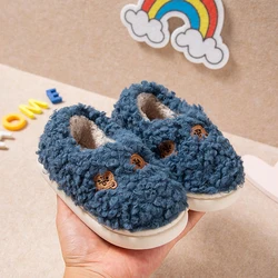 TX99 2021 Hot Sales Fashion Cute Baby Fuzzy Slippers Lining Pu Uppers Soft