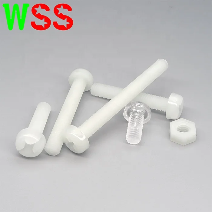 Fillister Head Cross Recessed Round Plastic Round Fillister Screw nylon plastic screw nylon screw