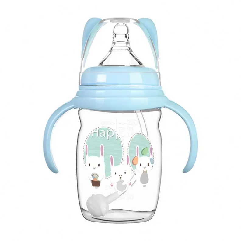 Baby bottle  Food Grade PP Milk Bottles 220ml Baby Bottle With Handle Baby Feeding Supplies