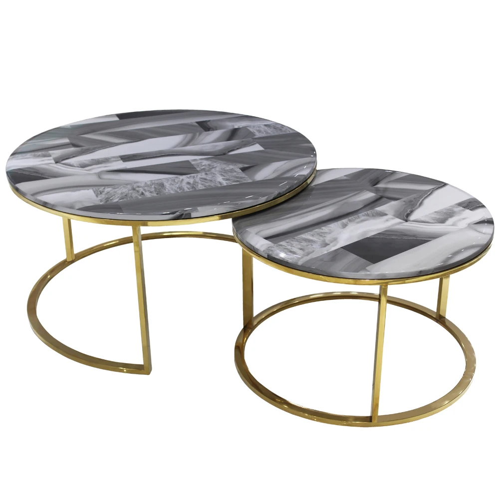 Современные дизайнерские журнальные столики для столовой роскошный обеденный стол с мраморной поверхностью золотой журнальный столик из нержавеющей стали домашней мебели