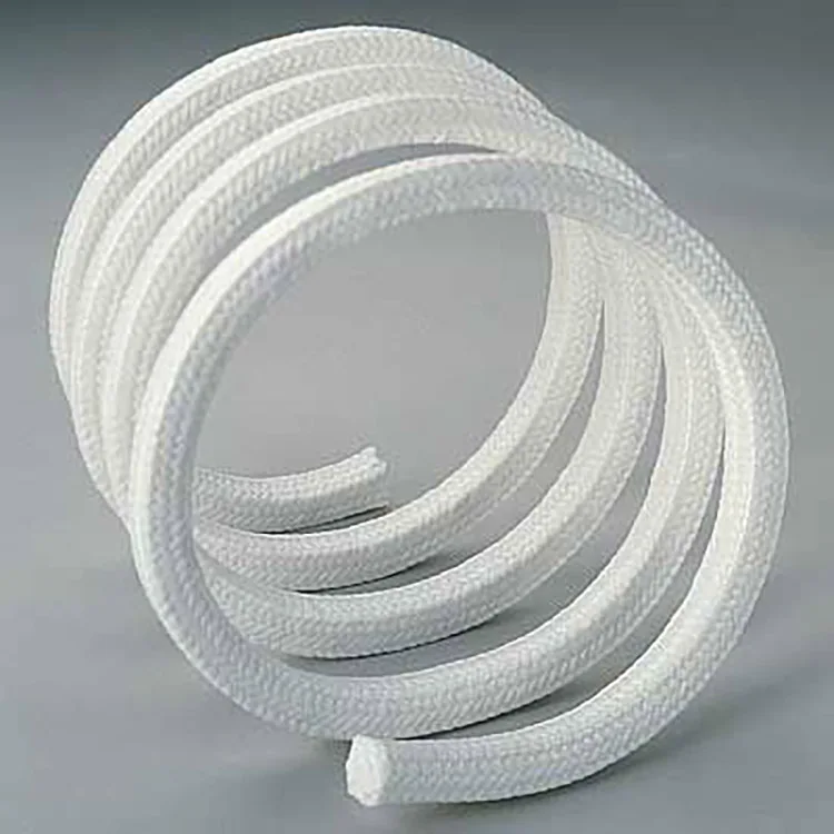 china manufacture Best-selling high quality white PTFE fiber gland packing high temperature resistant braided ptfe packing