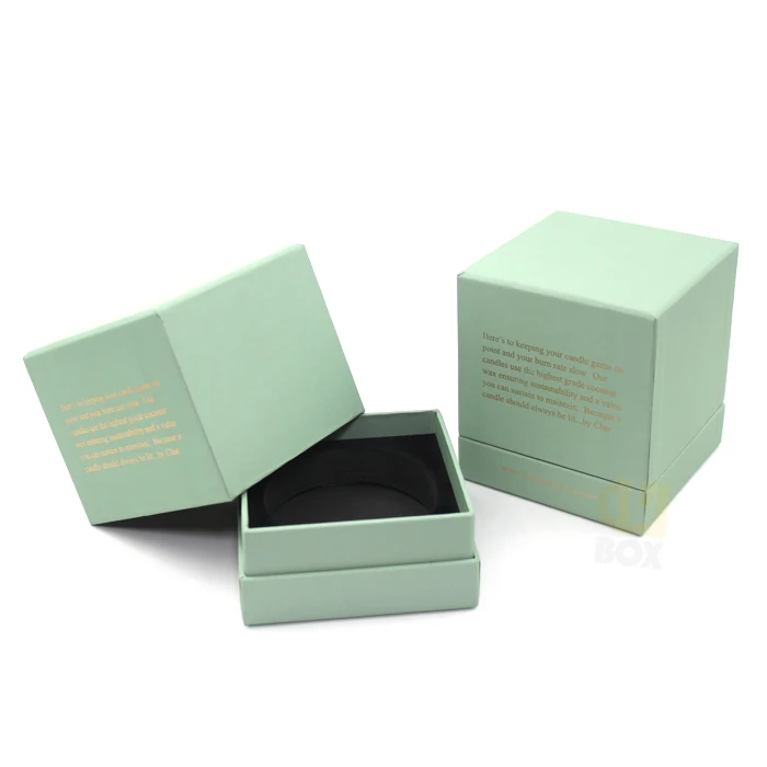 Recycled Free Design Luxury Candle Jar Packaging Boxes Embossed Custom Logo Paper Candle Package Box