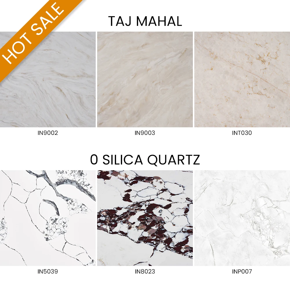 Haiku Beige AS-117 Polished Artificial Quartz Stone Slabs Dining Table Tops, Countertop