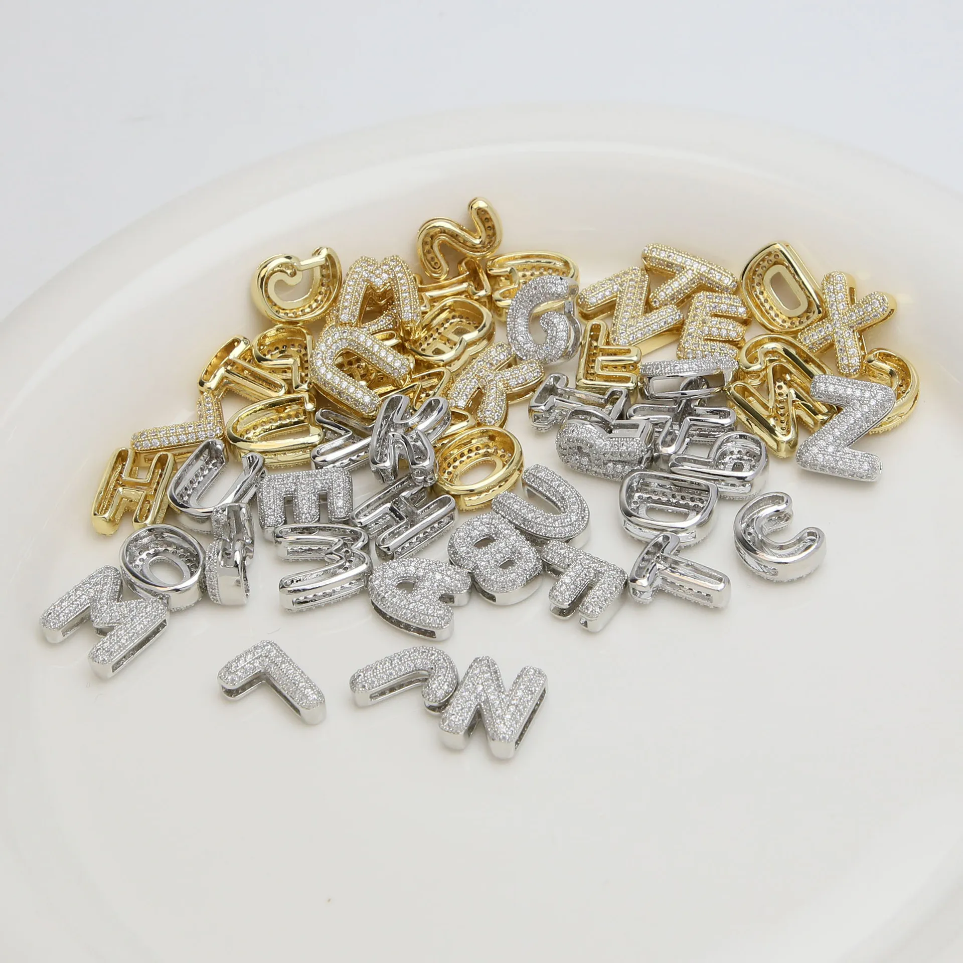 Qiuhan Letter A-Z Zirconium Adjustable Mesh Watch Bracelet Custom Name Bracelet