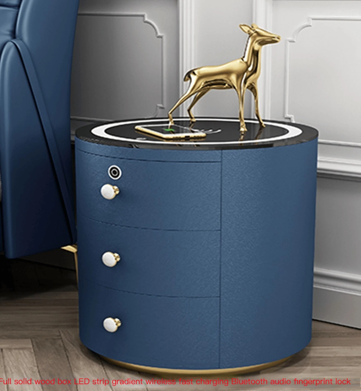 HANYEE 2022 New Design Support Original Logo USB Wireless Bedroom Smart Multifunction Nightstand