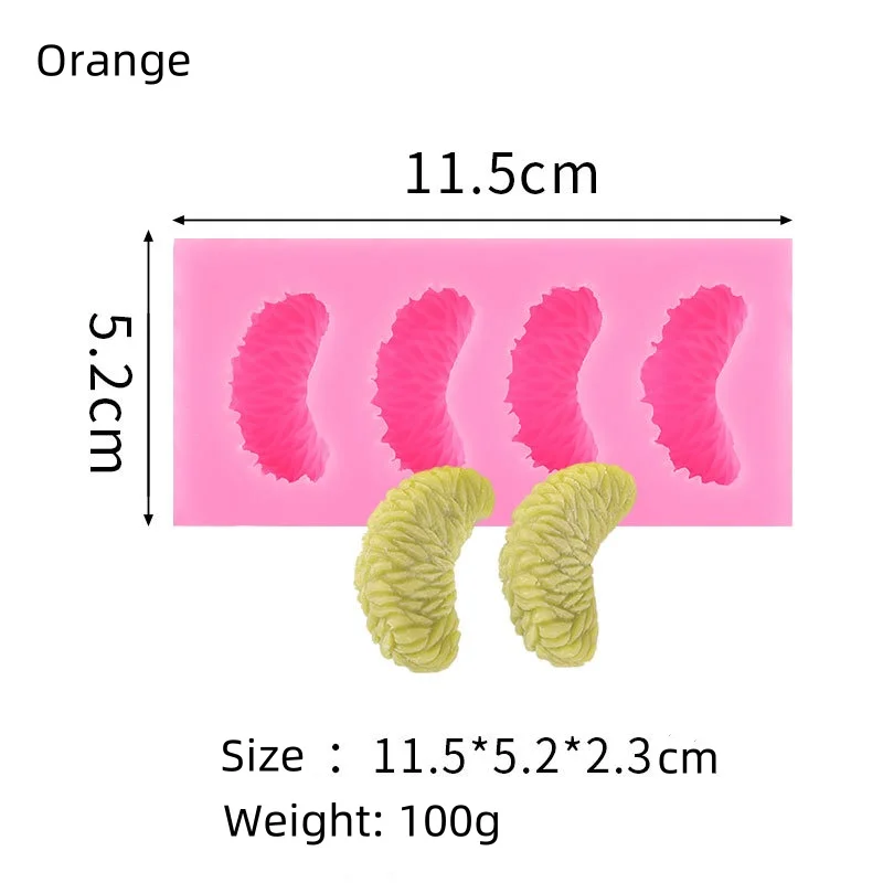 Hot-selling Fruit Fondant Silicone Mold Chocolate Candy Mold Cake Decoration Mold