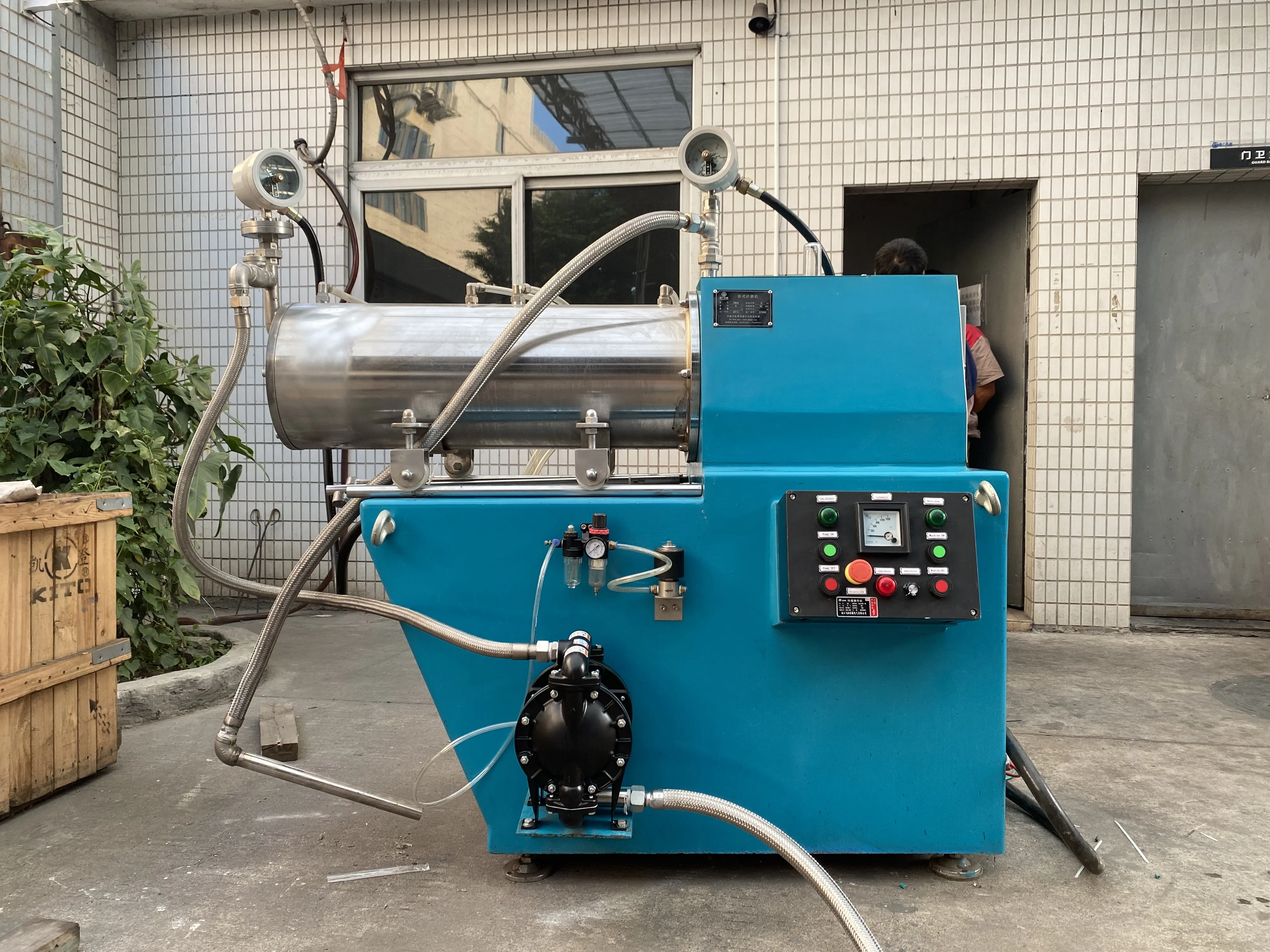 30KW disc type Horizontal bead mill machine for paint production line