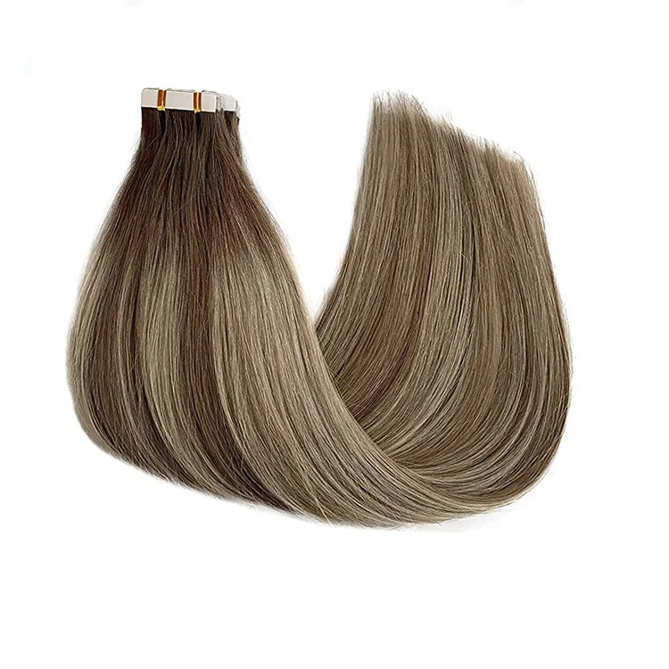 2024 Hot selling Products Natural Black Color 50g per Bundle 2.5g per Strand Double Drawn Tape in Human Hair Balayage Color