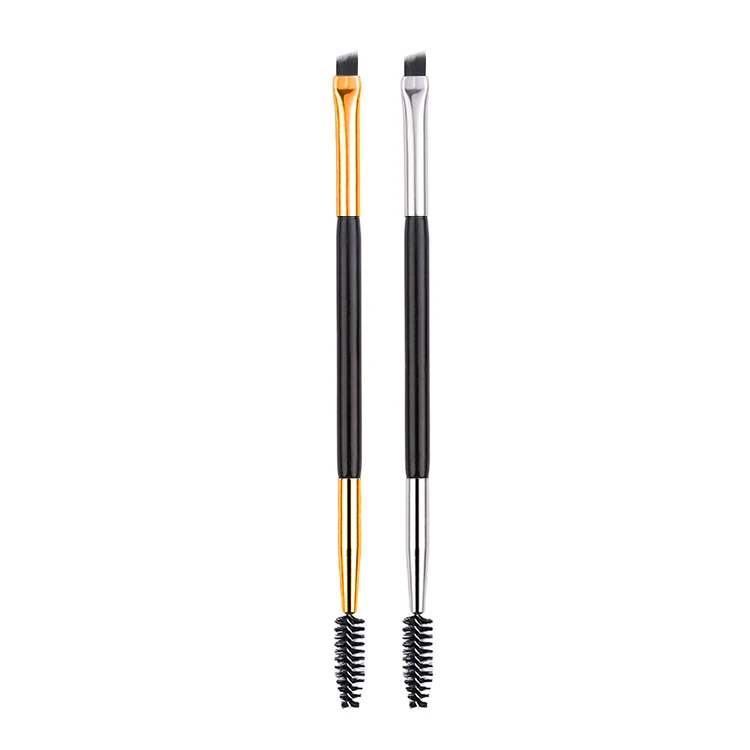 Wholesale cheap angled brow brush thin high quality eyebrow double ended brush eyebrow brush