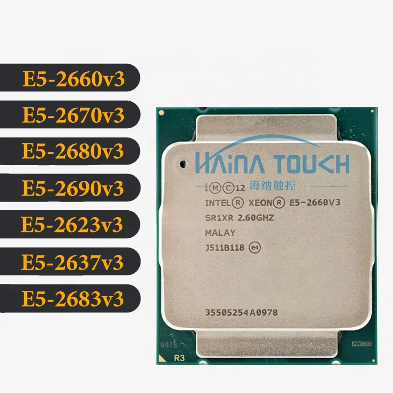 Intel Xeon CPU E5-2660V3 2670V3 2680V3 2690V3 2623V3 2637V3 2683V3 SR1XR for X99 2.60GHz 10-Cores 25M LGA2011-3 Processor