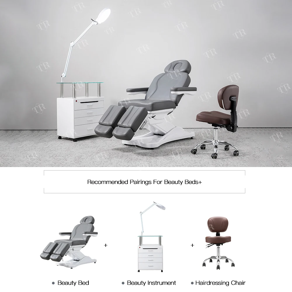 Turri Electric Massage Table Leather Salon Massage Lounger Lifting Adjustable Stretcher For Beauty Salon Furniture