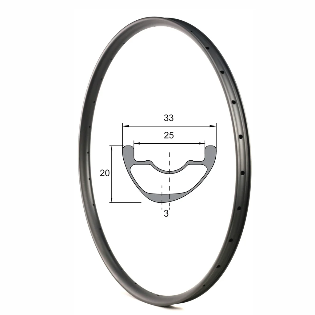 Light Weight Bicycle 315g Carbon Rims 29 Mtb Parts Mountain Bike Rims Accesorios Para Bicicleta ERD 604mm Carbon Fiber Mtb