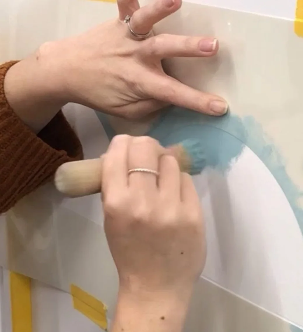 Scallop Border Wall Stencil Nursery Room Decor Reusable Decor Stencils for Wall Painting