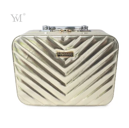 leather makeup cosmetic brush case,make up bag case with mirror
