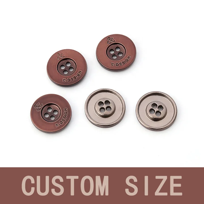 High Quality Custom Manufacture 4 holes metal button for clothing