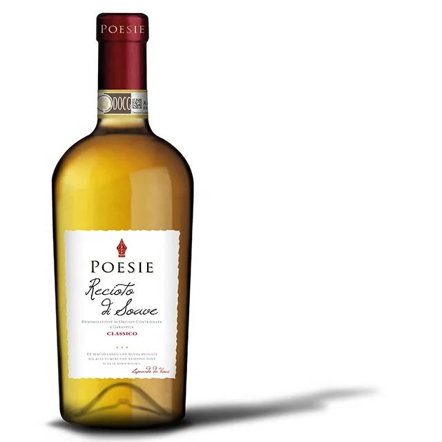 
Italian sweet dessert wine - Recioto di Soave classico DOCG - Poesie - glass bottle 0,50l -Color: Golden yellow - Intense fruity 