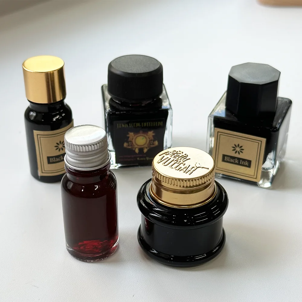 Fountain Pen Ink 25ml 30ml 50ml Custom Glass Inkwell Bottle Quality Calligraphy Drawing Ink