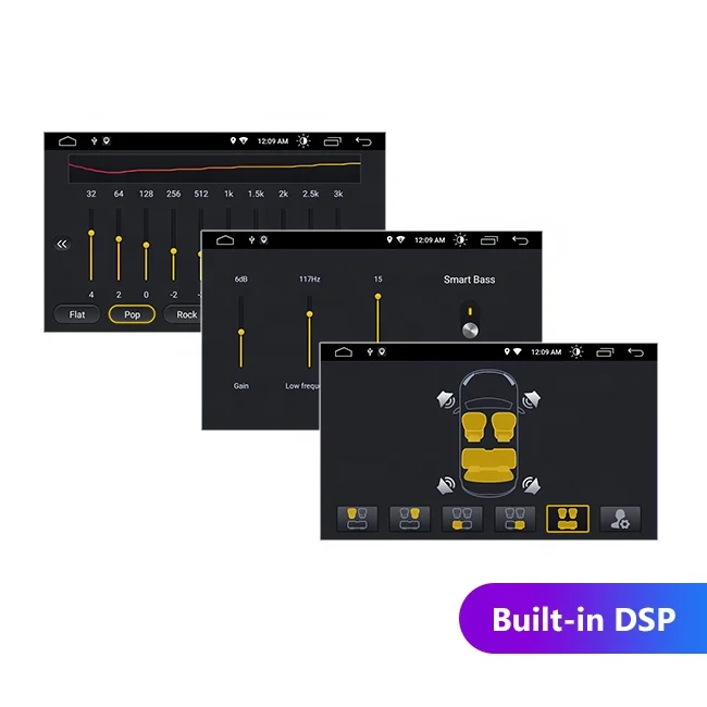 Factory Price 10 inch 1080P Full RCA Android 12 2G 32G universal Android Car Stereo with custmise Frame