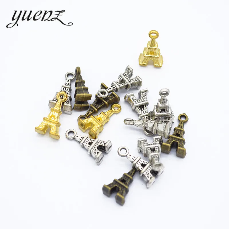 YuenZ 3 colour Antique bronze Eiffel Tower Pendant Alloy DIY Fashion charm Bracelet Necklace Jewelry Accessories E16