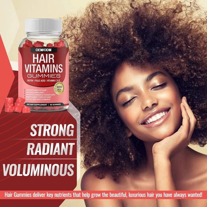 Customized New Product  Protein Supplement  Promotes Hair And Nail Growth Skin Protection Supplement Hair And Nails Gummy