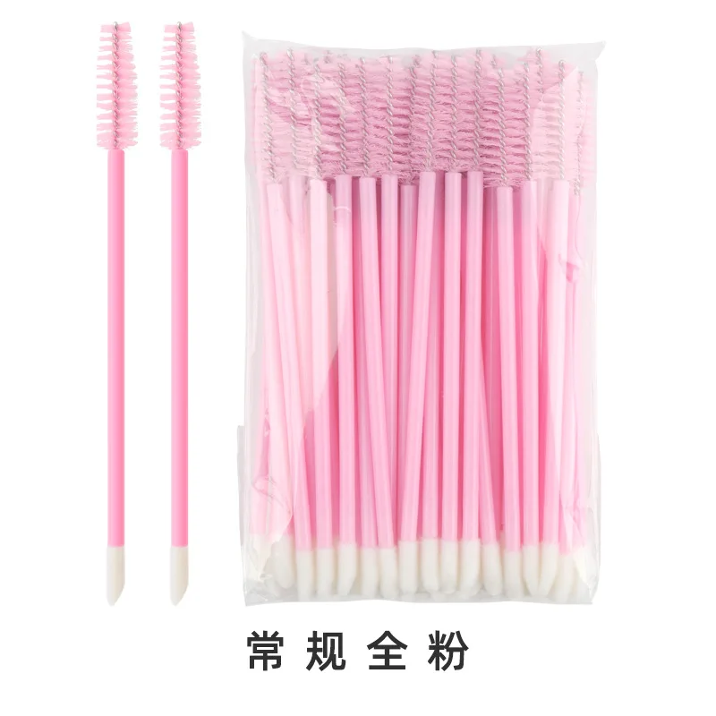 Solid Pole Dual Eyelash Lip Brush - 2in1 Makeup Tool for Cosmetology