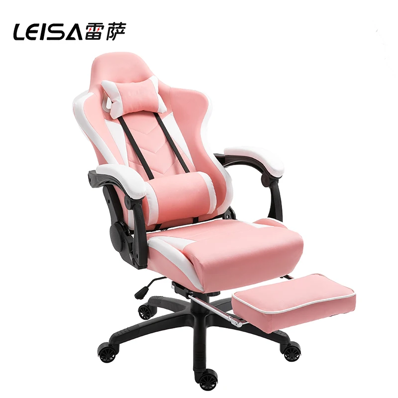 E-commercial Swivel Gaming Office Racing Recliner Chair With Footrest