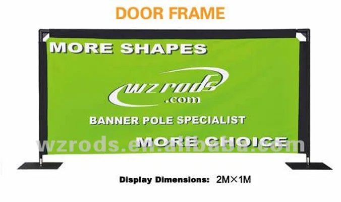 Weihai WZRODS Portable Adjustable Cafe Barrier Outdoor Banner Stand Frame Door Pole For Advertising/Sale Trade Show