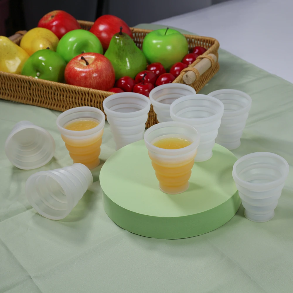 Reusable Collapsible Silicone Coffee Cups with Silicone Folding Drinking Cup