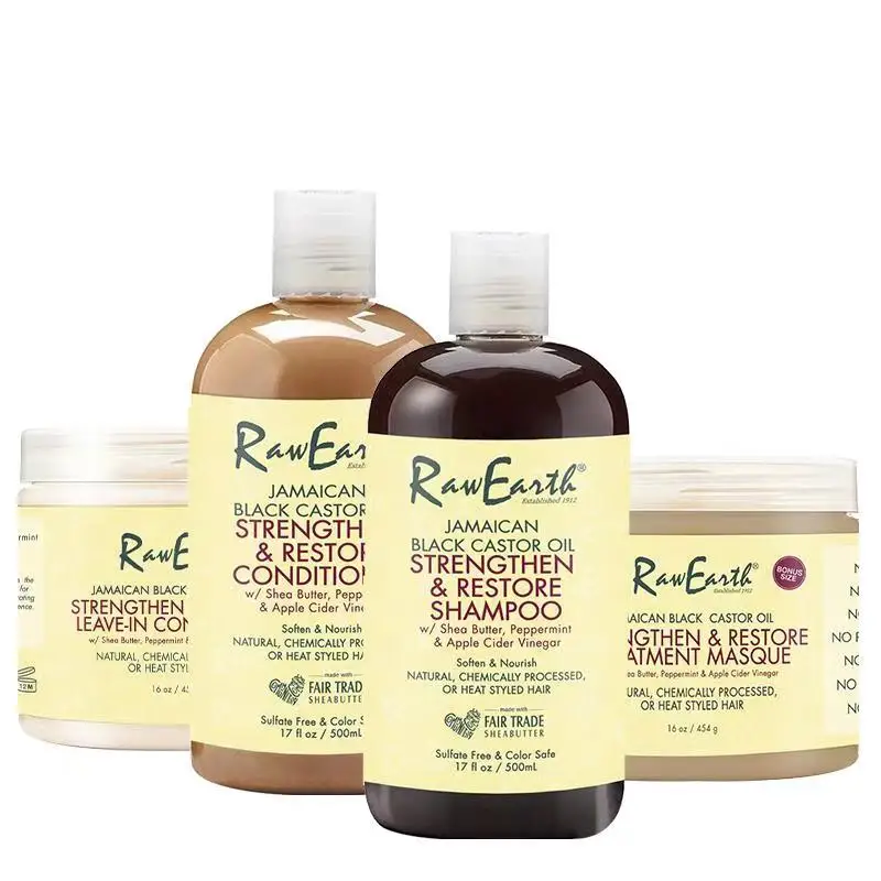 Шампунь и Кондиционер RAW EARTH JAMAICAN BLACK, масло касторовое, бесплатная доставка, отдельный выбор товара