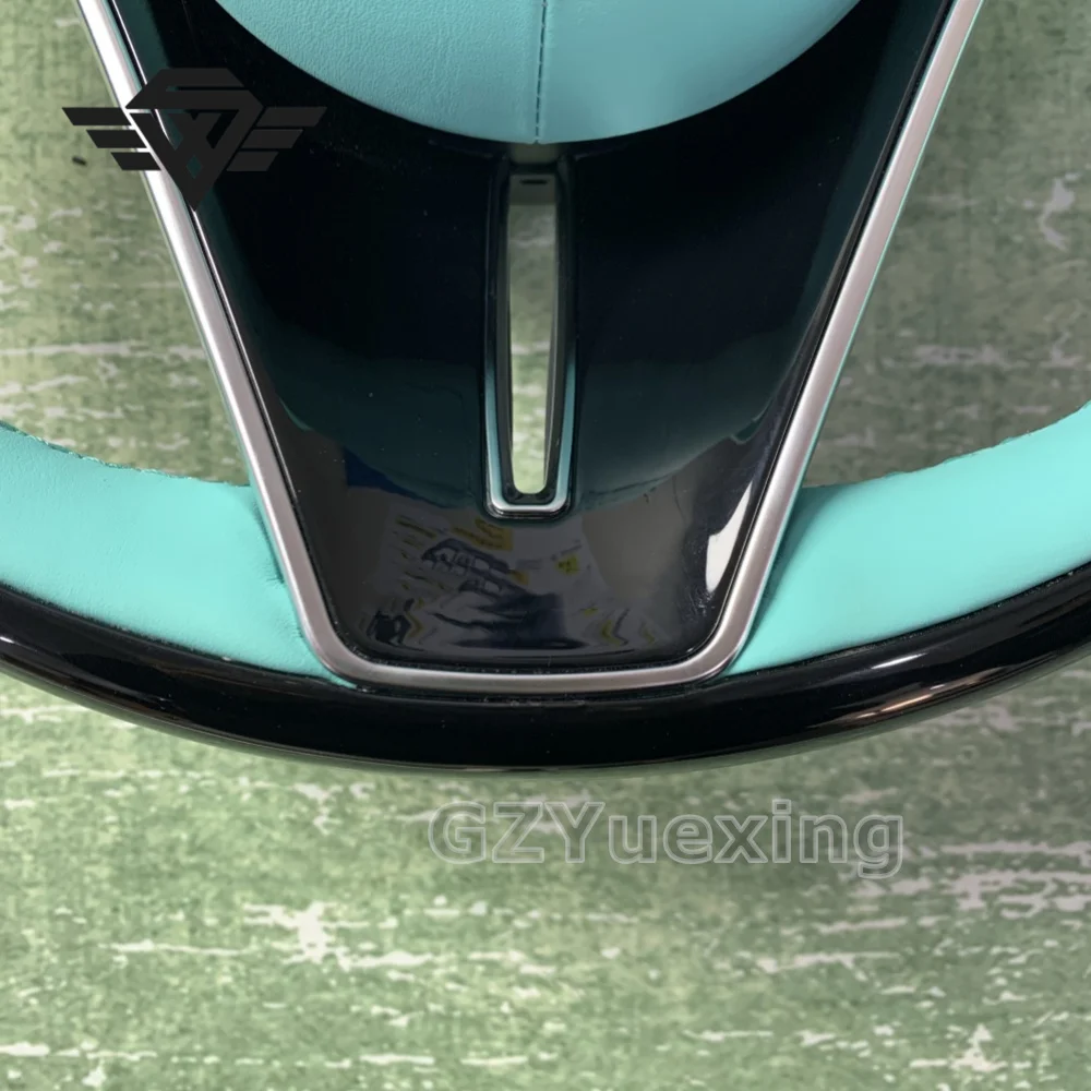 Customized Peach Wood Piano Black And Blue Leather Steering Wheel Suitable For Mercedes Benz Maybach 223Y W223 W221 W222 W218