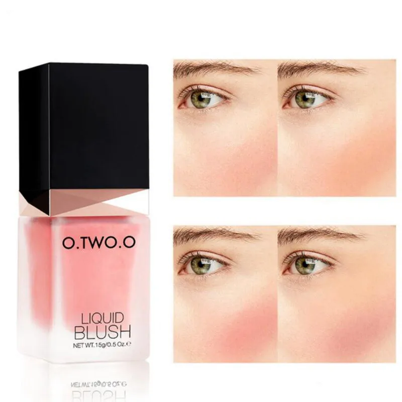 new arrival O.TWO.O Makeup  Silky Blush Color Lasts Long 6 Color Natural Cheek Blush Face Contour Make Up Liquid Blush