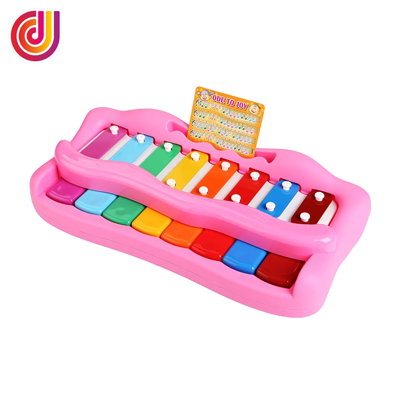 Deats brand Cute Plane Design Musical Harp 8 Notes Xylophone Toy Enlighten Keyboard Musical Instruments For Baby