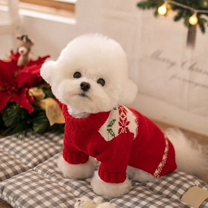 Christmas Knitted Autumn Winter Dog Pet Sweater Dog Clothes