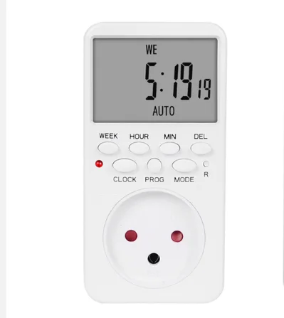 Электронный цифровой таймер, штепсельная вилка, кухонный таймер, розетка, 7 дней, 12/24 часов, программируемый таймер