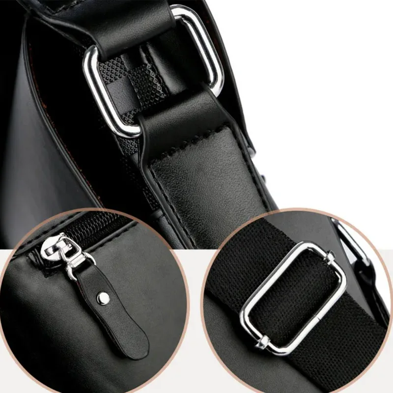 BSCI custom luxury pu men cross bag mensageiro homens messenger bag for men real leather crossbody sling shoulder bag for men