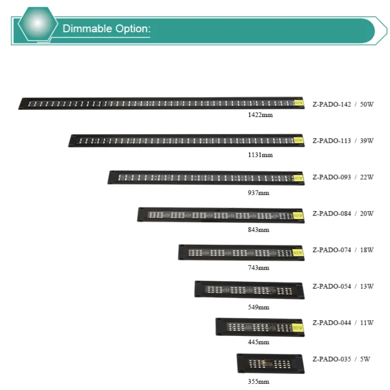 Zaohetian 112CM 142CM 172CM led aquarium lighting aquarium plants lamp aquarium coral reef lamp