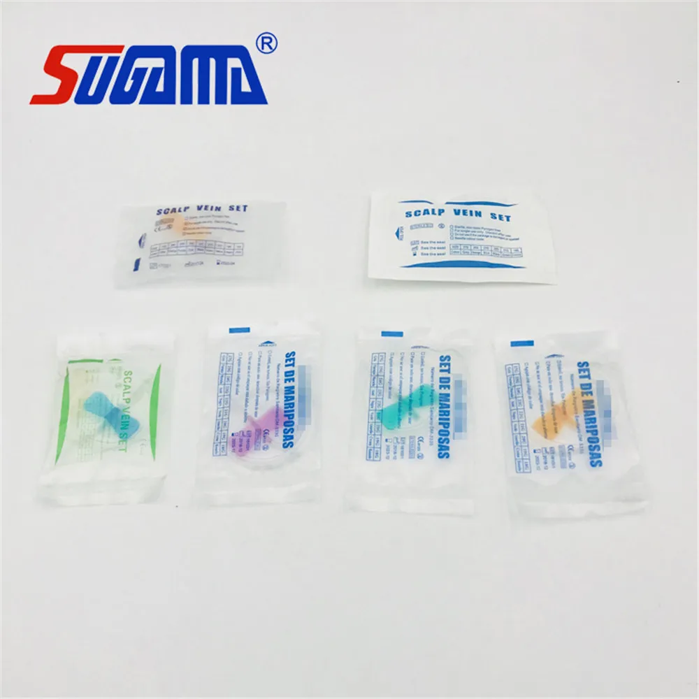 medical luer lock luer slip butterfly scalp vein set with butterfly needle