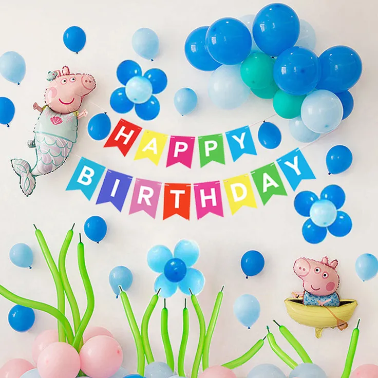 
Wholesale Hot Style Latex Foil Round Long Strip Birthday Balloons Suits For Baby Birthday Party Celebration Decoration Supplies 