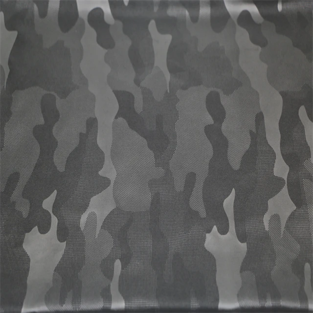 Factory Price waterproof 300T Custom Camouflage Embossed 100% RPET Polyester Pongee Fabric for down jacket